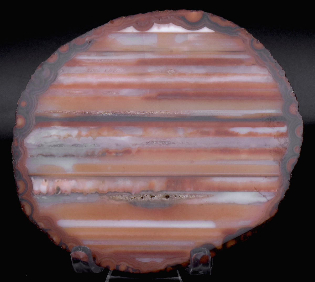Polished Waterline Agate Slice - 89g