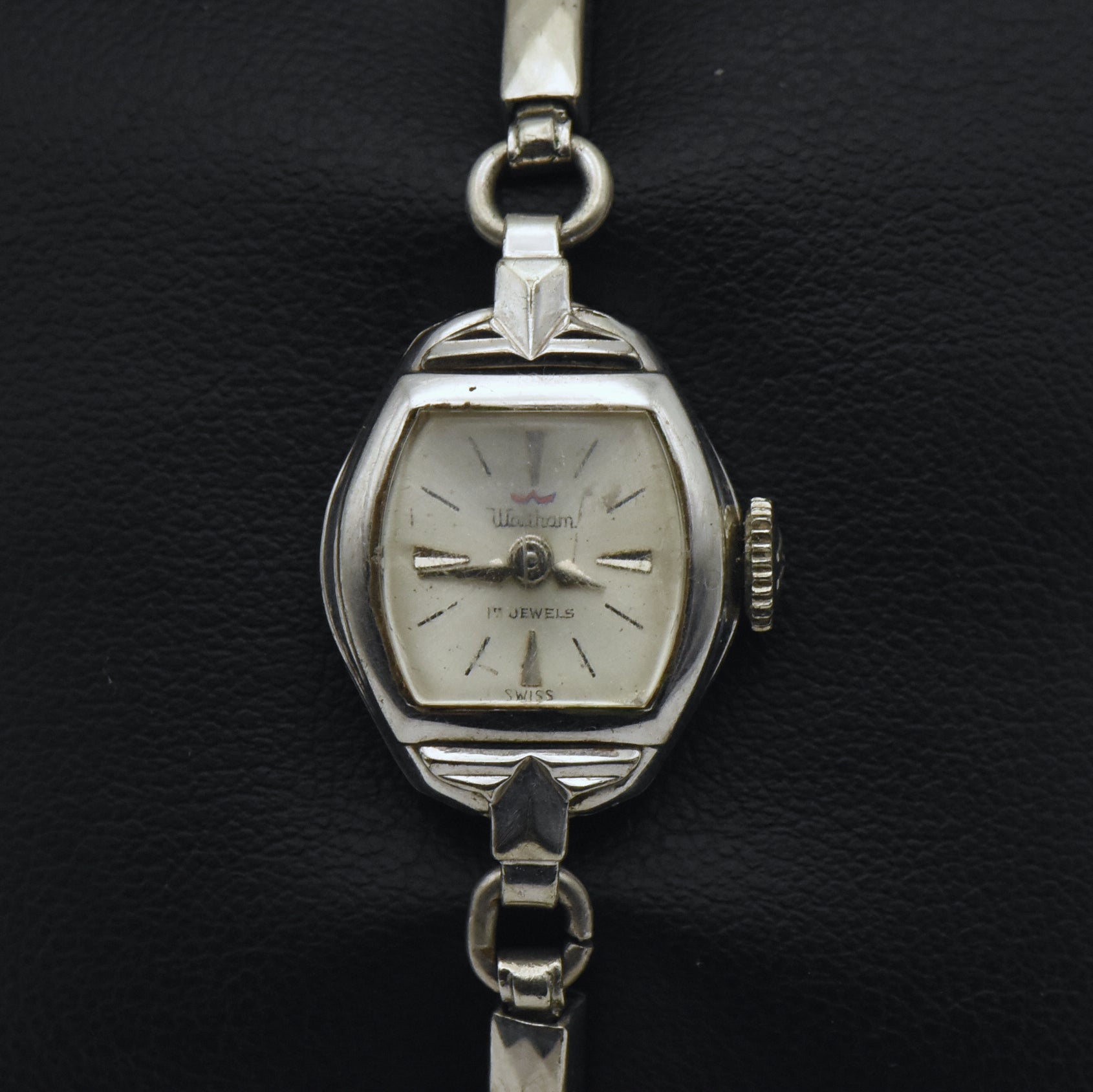 Waltham - Vintage 10k Rolled White Gold 17 Jewel Movement Watch - NON-FUNCTIONING