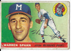 Topps - 1955 Warren Spahn Milwaukee Braves Trading Card