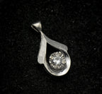 Vintage 14k White Gold and Diamond Pendant