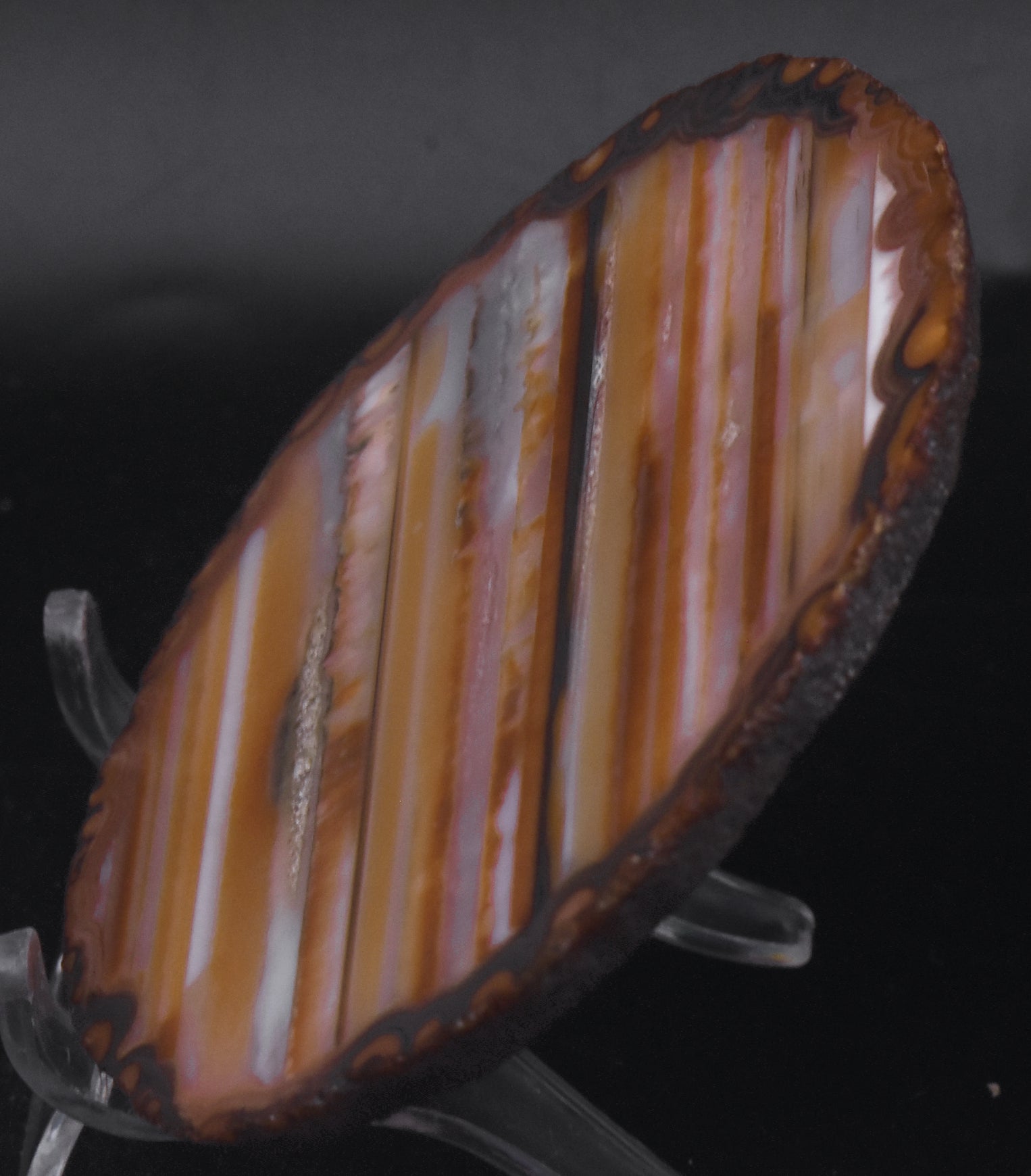 Polished Waterline Agate Slice - 89g