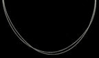 Vintage 14k White Gold Double Strand Chain Necklace - 16"