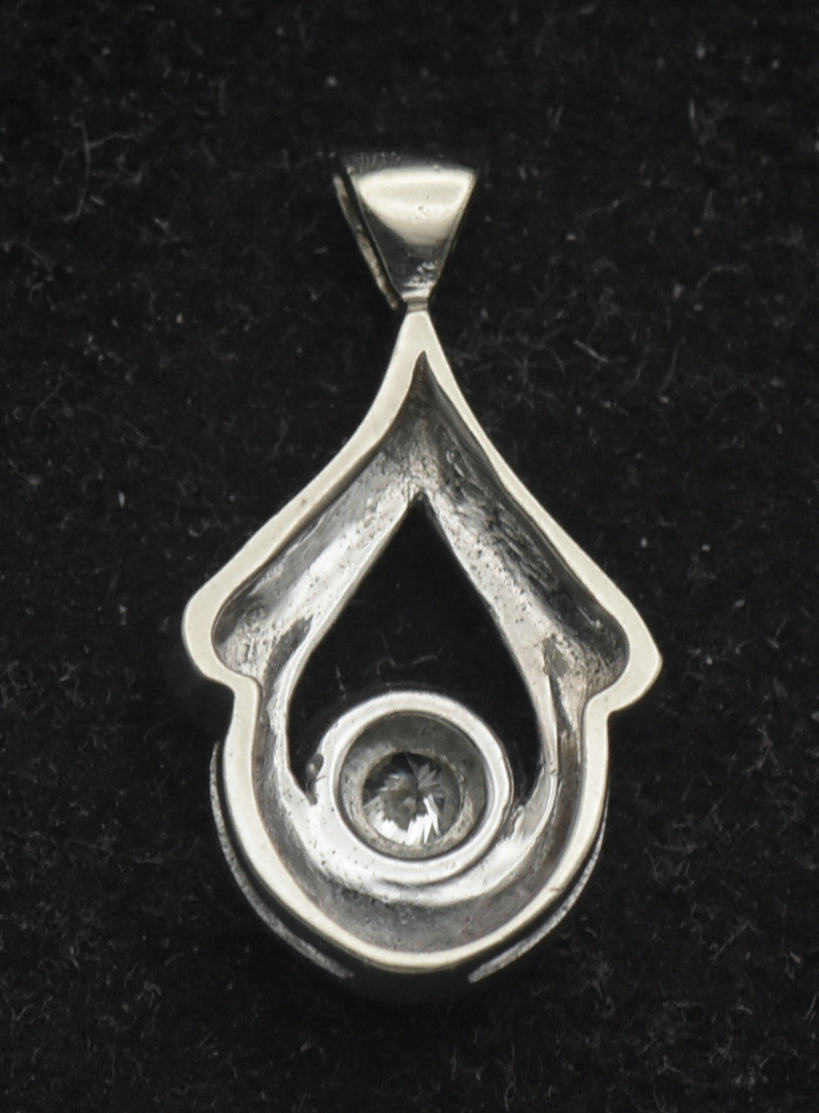 Vintage 14k White Gold and Diamond Pendant