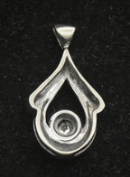 Vintage 14k White Gold and Diamond Pendant