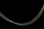 Vintage 14k White Gold Double Strand Chain Necklace - 16"
