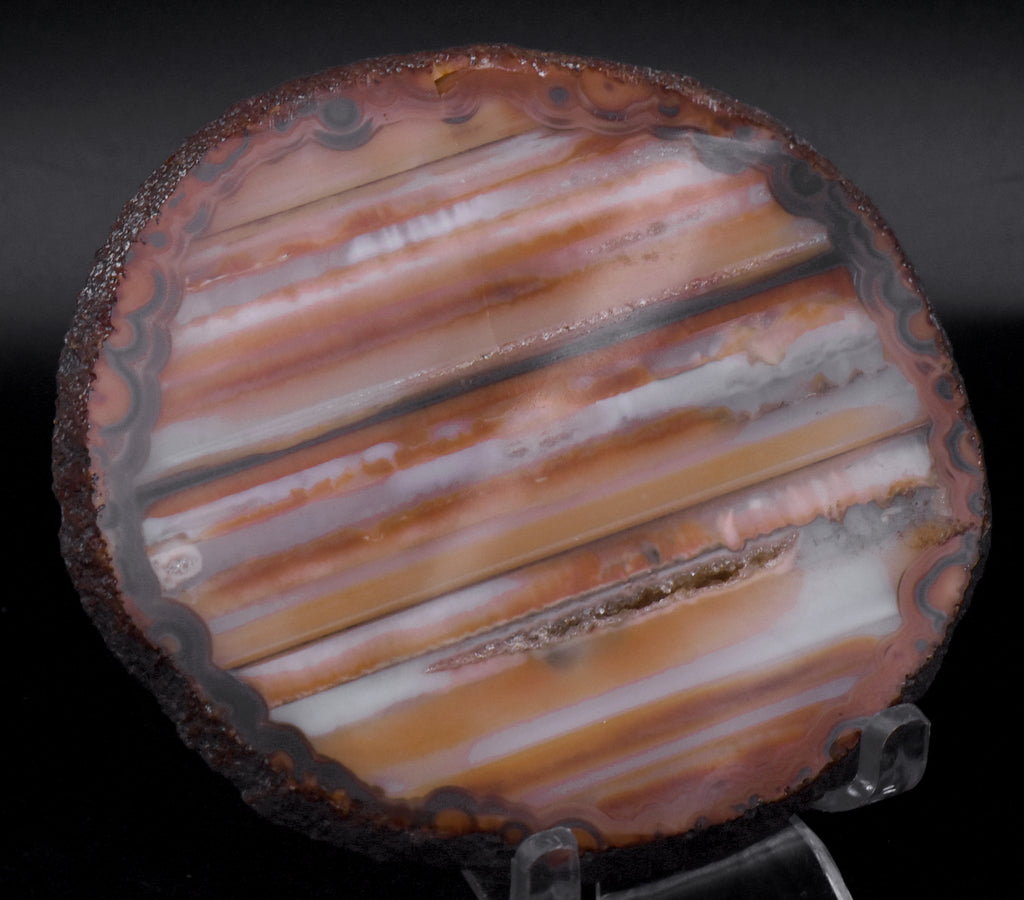 Polished Waterline Agate Slice - 89g