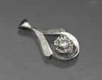Vintage 14k White Gold and Diamond Pendant