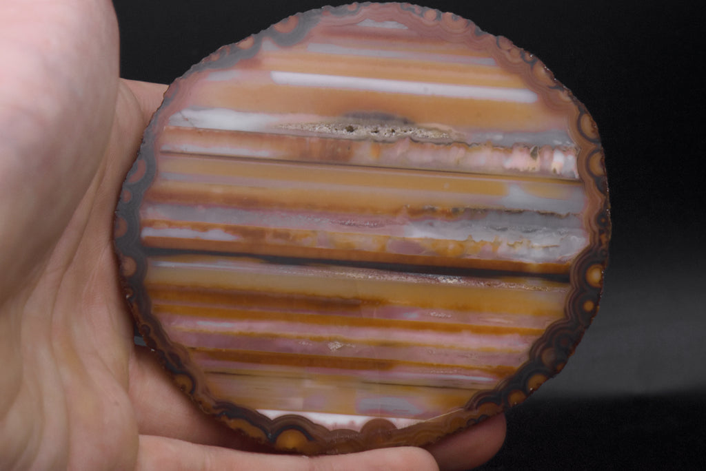 Polished Waterline Agate Slice - 89g