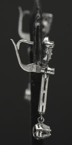 Vintage 10k White Gold with Diamonds Earrings