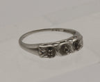 Vintage 14K White Gold Ring - Size 5.75 MISSING STONES