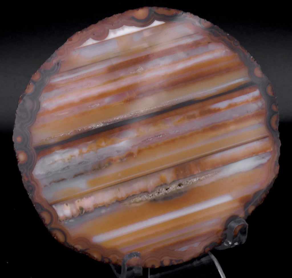 Polished Waterline Agate Slice - 89g