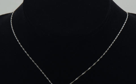Vintage 14K White Gold Chain Necklace - 17"