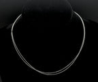 Vintage 14k White Gold Double Strand Chain Necklace - 16"