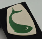 Vintage MCM Danish Plastic Whale Brooch