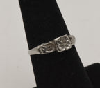 Vintage 14K White Gold Ring - Size 6 MISSING STONES