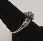 Vintage 14K White Gold Ring - Size 6 MISSING STONES