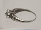 Vintage 14K White Gold Ring - Size 6 MISSING STONES