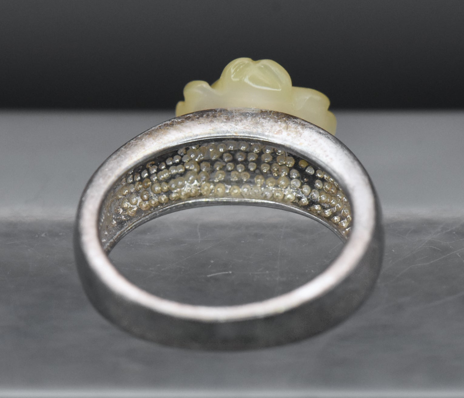 Whitney Kelly - Vintage Sterling Silver MOP Rose Ring - Size 5