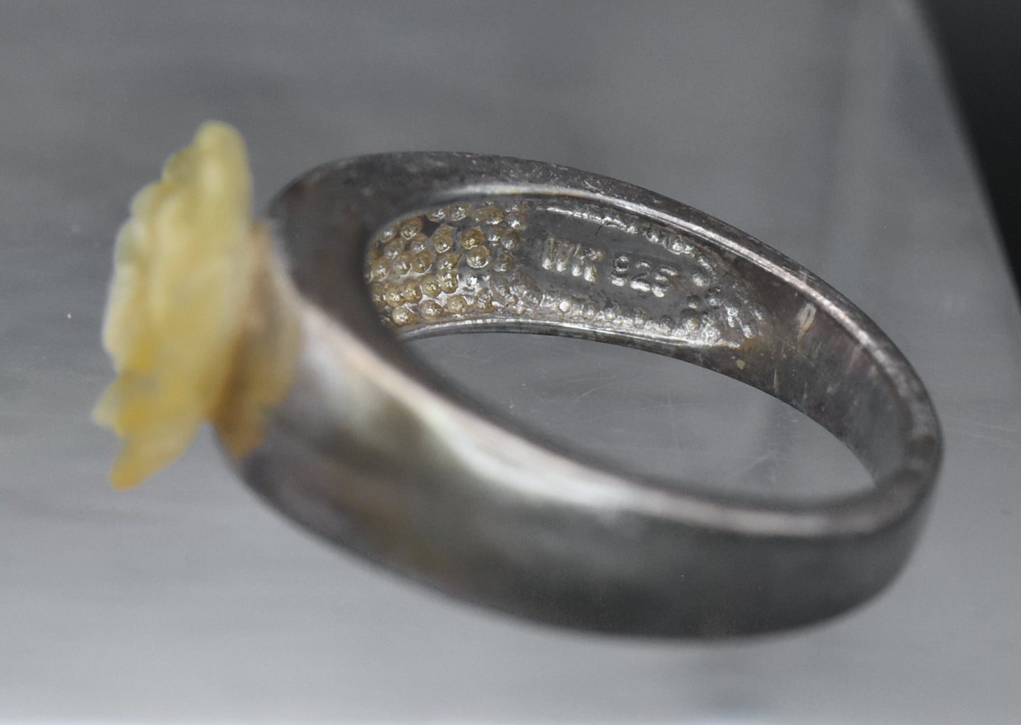 Whitney Kelly - Vintage Sterling Silver MOP Rose Ring - Size 5