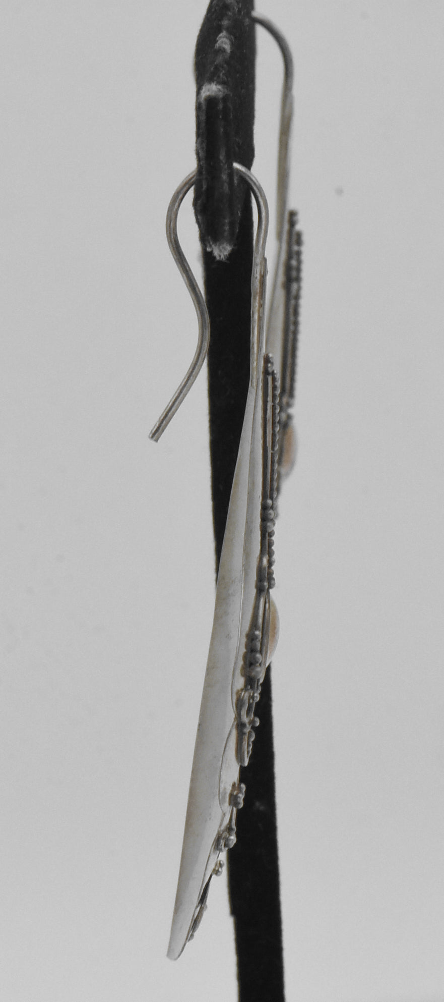 Vintage Handmade Winged Ornate Sterling Silver Earrings