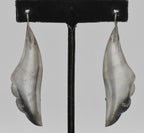Vintage Handmade Winged Ornate Sterling Silver Earrings