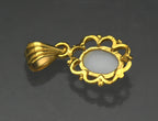 Vintage 10k Gold and White Opal Pendant