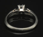 Vintage 14k White Gold Solitaire Diamond Ring - Size 8