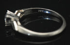 Vintage 14k White Gold Solitaire Diamond Ring - Size 8