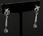 Vintage 10k White Gold with Diamonds Earrings