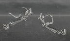 Vintage 10k White Gold with Diamonds Earrings