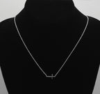 Vintage Sterling Silver Cross Pendant Chain Necklace