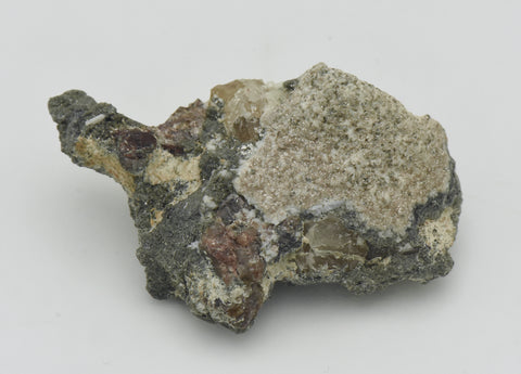 Axinite with Yellow Calcite in Matrix - Pakistan