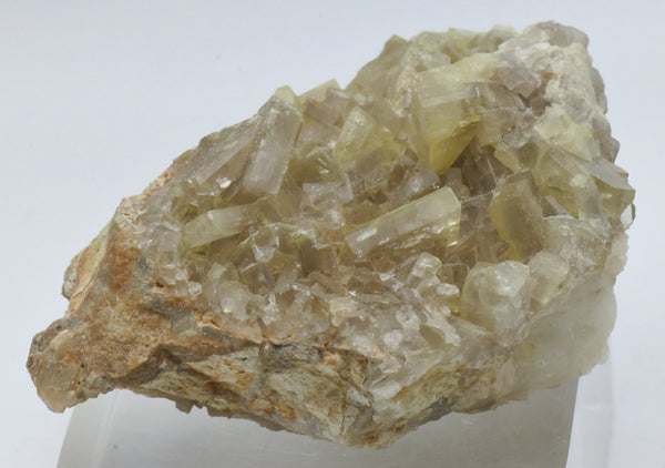 Yellow and Gray Barite Crystal Cluster Mineral Specimen