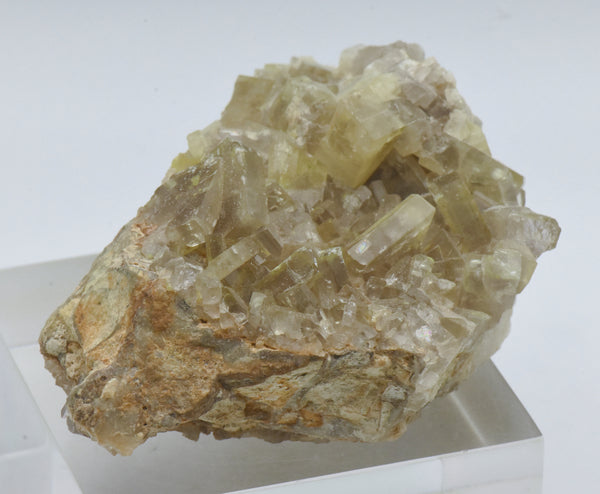 Yellow and Gray Barite Crystal Cluster Mineral Specimen