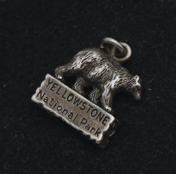 Vintage Sterling Silver Yellowstone National Park Bear Charm