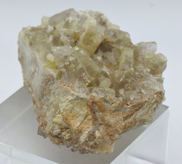 Yellow and Gray Barite Crystal Cluster Mineral Specimen