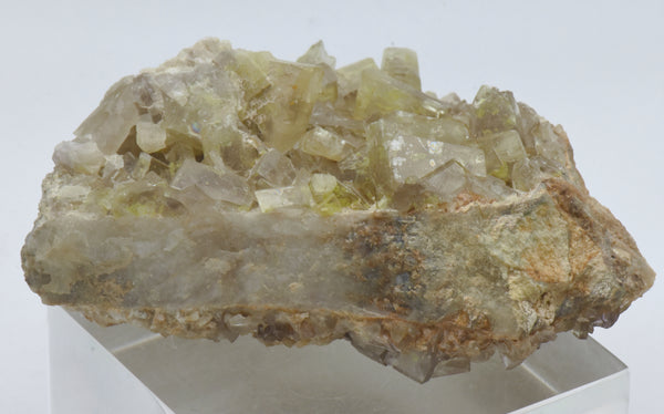 Yellow and Gray Barite Crystal Cluster Mineral Specimen