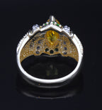 Ross-Simons - Vintage Vermeil with Yellow and Green CZ Ring - Size 10
