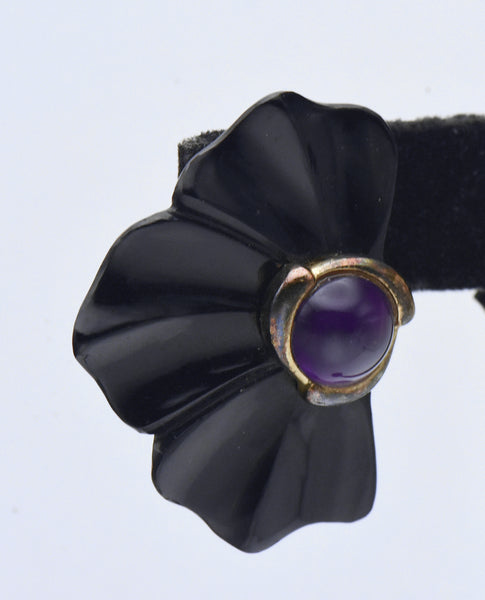 UNMATCHED Kai-Yin Lo - Vintage Floral Amethyst Earring