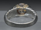 Vintage Sterling Silver Yellow CZ Ring - Size 7.75