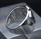 Yours by Loren - Vintage Sapphires Sterling Silver Heart Ring - Size 8