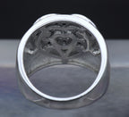 Yours by Loren - Vintage Sapphires Sterling Silver Heart Ring - Size 8