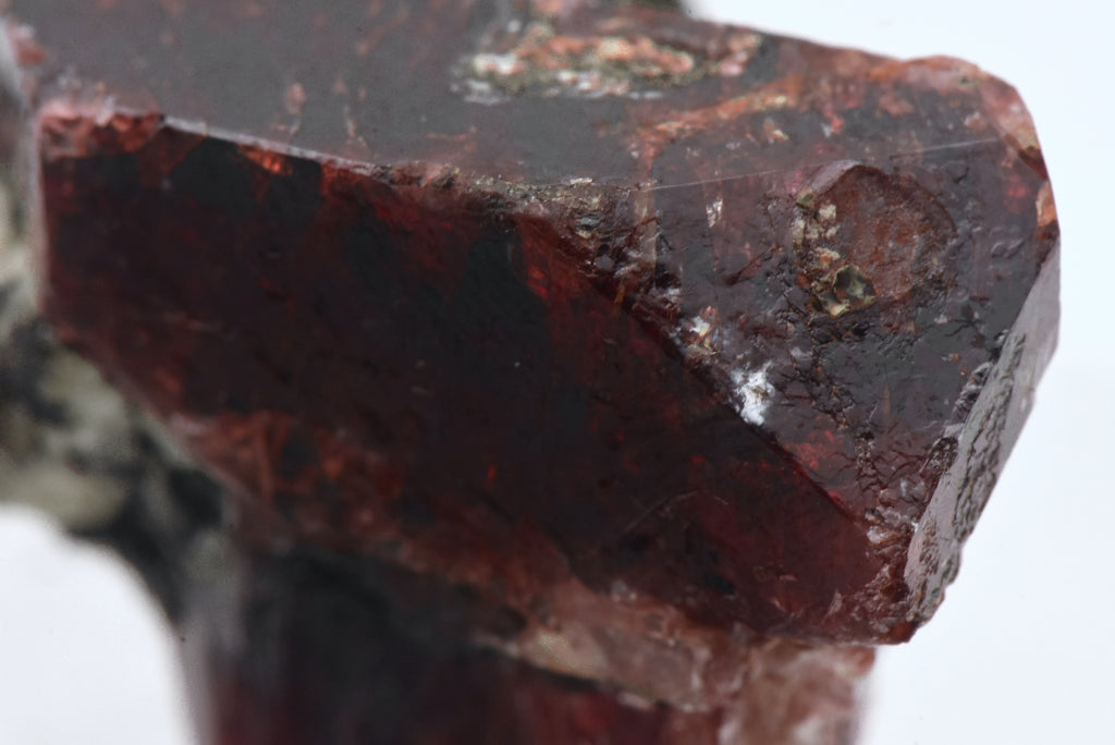 Unusual Red Zircon Bent Crystal Mineral Specimen