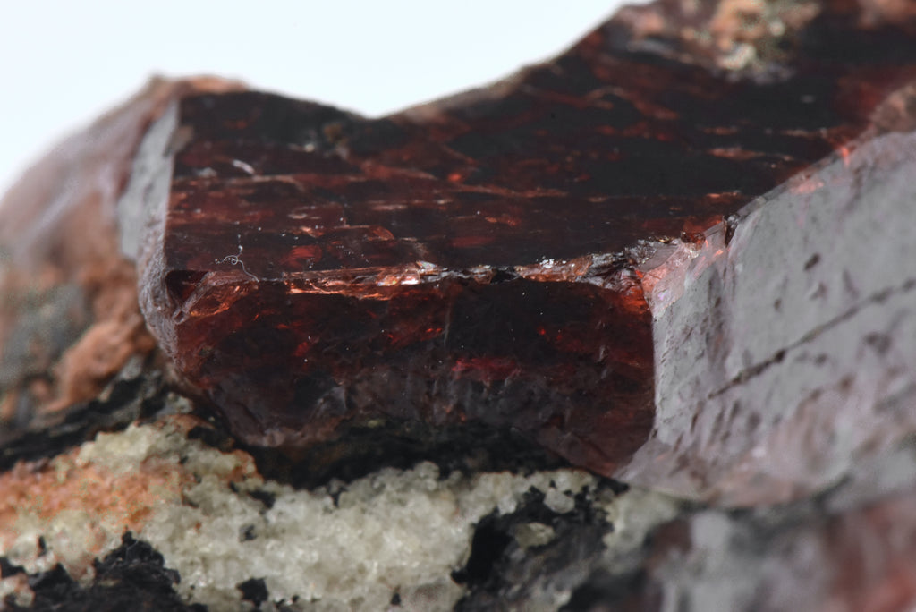 Unusual Red Zircon Bent Crystal Mineral Specimen