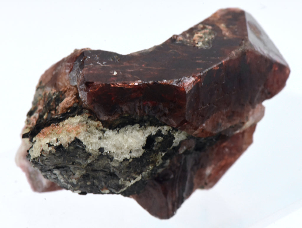 Unusual Red Zircon Bent Crystal Mineral Specimen