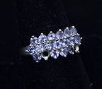 Clyde Duneier - Vintage 10K White Gold Tanzanite Ring - Size 8.75 MISSING STONES