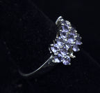 Clyde Duneier - Vintage 10K White Gold Tanzanite Ring - Size 8.75 MISSING STONES
