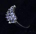 Clyde Duneier - Vintage 10K White Gold Tanzanite Ring - Size 8.75 MISSING STONES