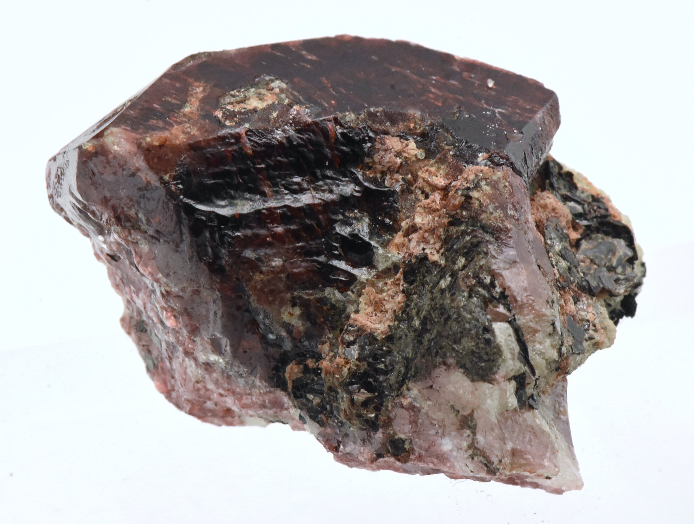 Unusual Red Zircon Bent Crystal Mineral Specimen