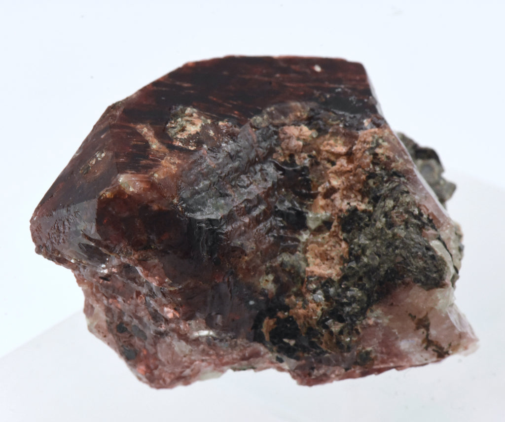 Unusual Red Zircon Bent Crystal Mineral Specimen